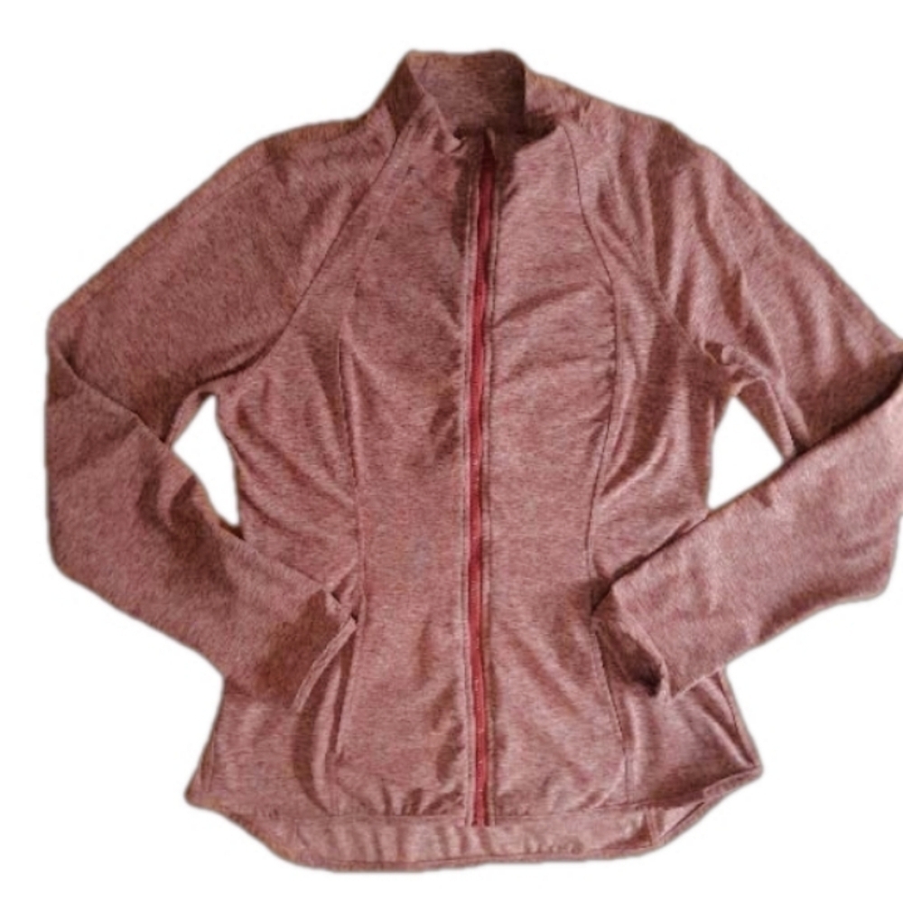 Yogalicious Lux Women's Jacket XL  Heather Pink Full Zip Active  With Pockets